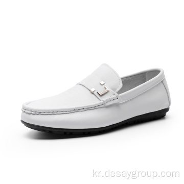 남자 패션을위한 흰색 운전 신발